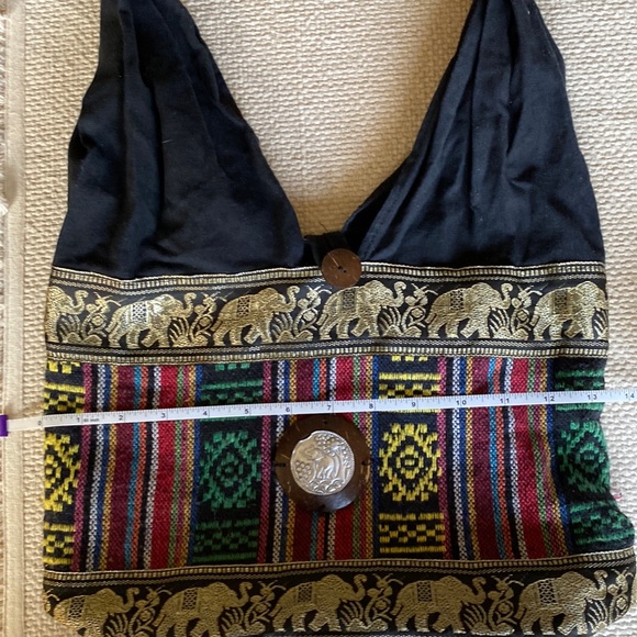 Thai Boho Shoulder Bag Hippie Purse Sling Hobo Elephant Gypsy Yoga Travel Bag - Picture 10 of 10
